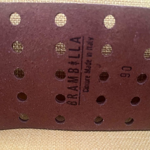 Leather belt like new, brown, size 90