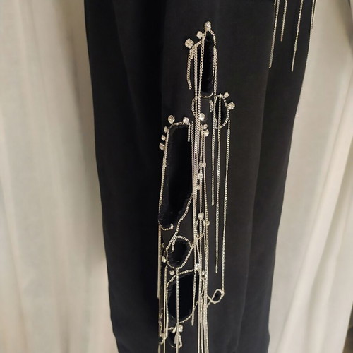 Paris sweatshirt like new with jewellery decoration black
