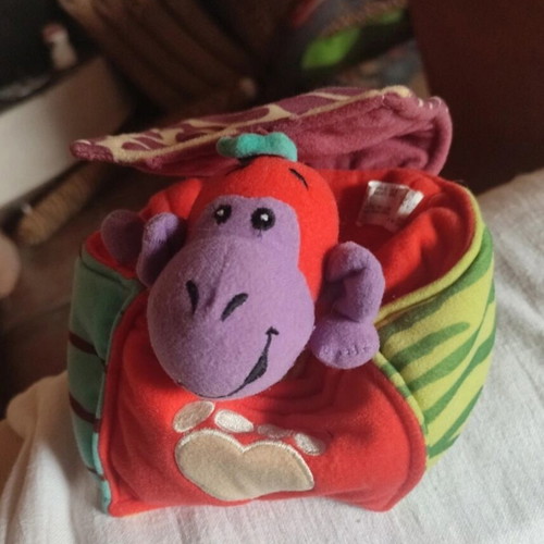 Monkey rattle used, soft baby toy