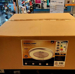 Ανεμιστήρας Οροφής 60cm με Τηλεχειριστήριο Λευκός Eurolamp 300-25023