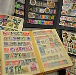  Δεκατέσσερα άλμπουμ ξένων γραμματοσήμων 2500+ γραμματοσήμων από όλο τον κόσμο 19ου & 20ου αιώνα