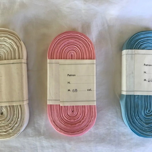 Vintage ribbon rolls new, pack of 3, 150 meters total