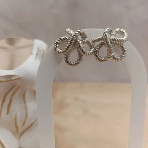 Silver Rope Style Earrings new