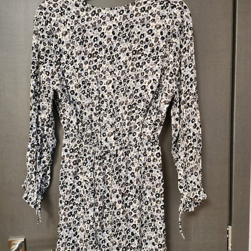 Zara mini floral dress size S like new, blue white grey