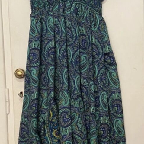 Summer dress new, asymmetrical green, short front long back