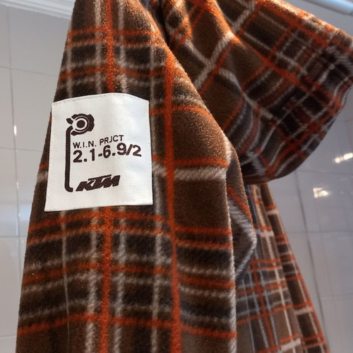 KTM women's checked jacket Medium new brown with fur lining