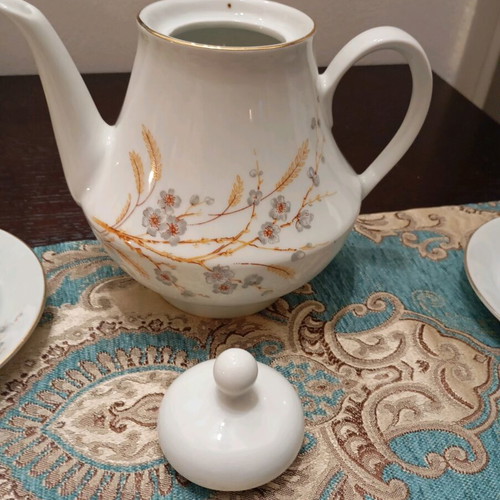 Vintage retro porcelain tea set like new, made in Bulgaria