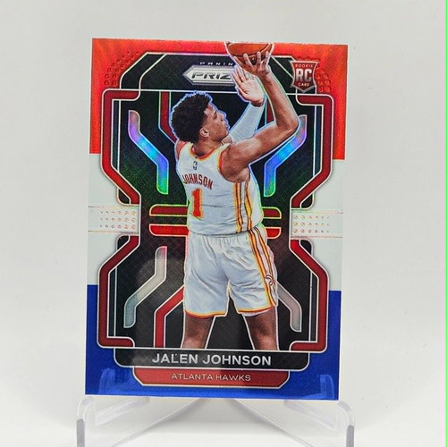 2021-22 Panini Prizm Jalen Johnson Red/White/Blue Rookie card like new
