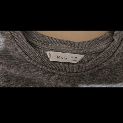 Mango sweatshirt like new, gray, for 6-7 years old