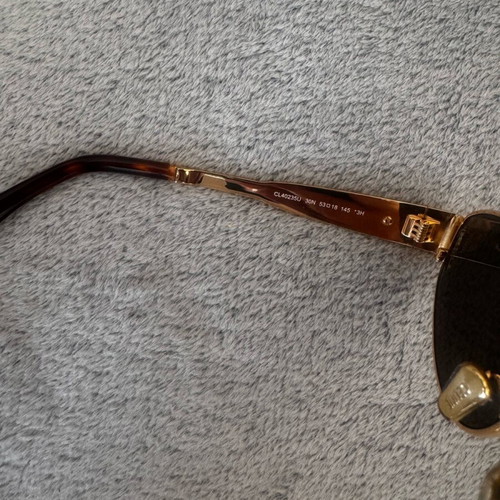 Celine sunglasses like new, green and gold