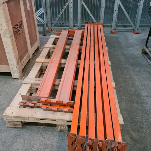 Heavy-duty metal warehouse shelves like new, pack