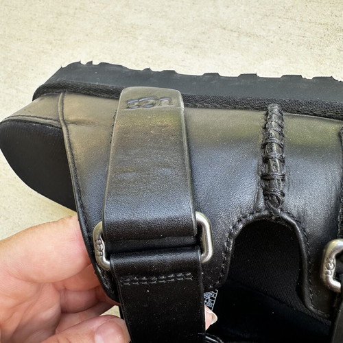 Ugg Goldenstar leather sandals size 41 used, black