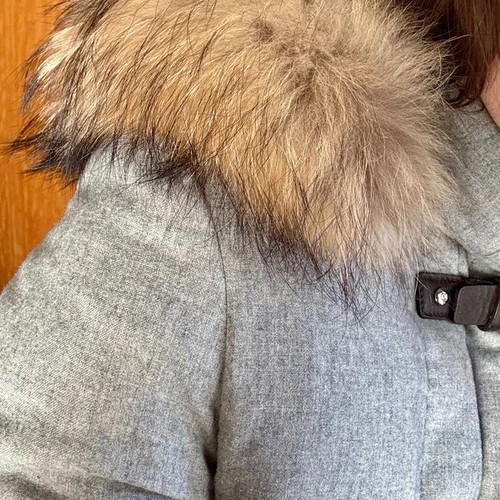 Designer Italian Mabrun Down Winter Jacket like new, with fur and hood