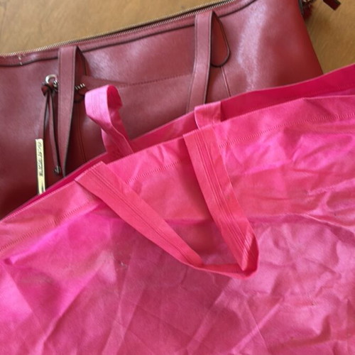 Wilson shoulder bag new, red genuine leather 46x30 cm from USA