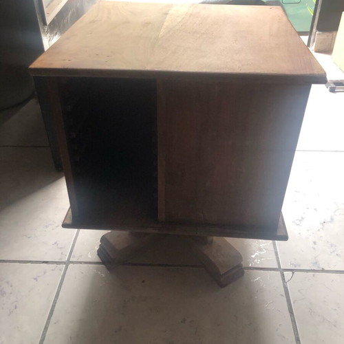 Handmade CD cabinet for 48 CDs like new, unique rotating