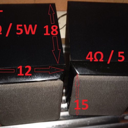 Speakers used, pairs of various types without electronics