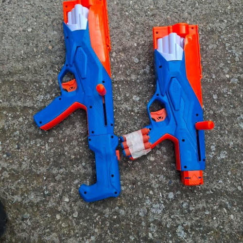 Nerf guns with darts like new, one with minor lever issue