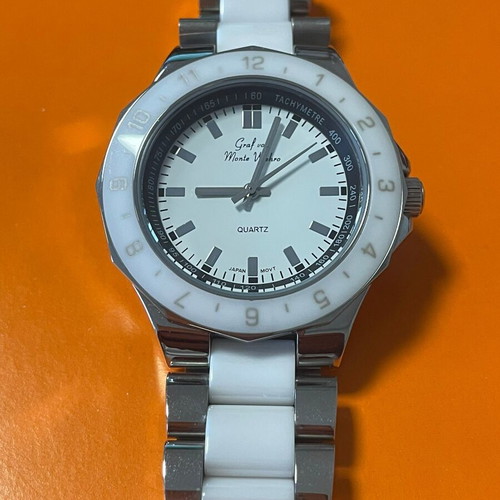 Graf von Monte Wehro unisex watch like new, white and silver