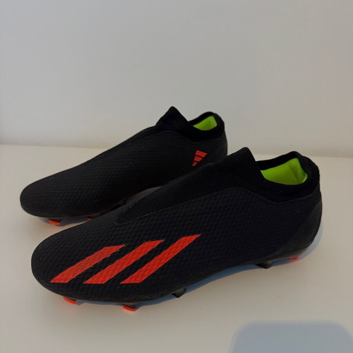Adidas X Speedportal.3 LL FG football boots used, black and orange, size UK 10