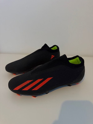 Adidas X Speedportal.3 LL FG football boots used, black and orange, size UK 10