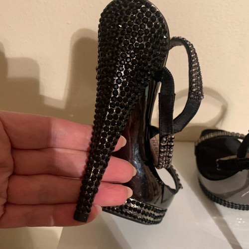 Artisti Romani sandals with black Swarovski, new, size 37