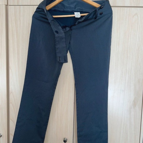 Blue pants with thin stripe S/M like new, gabardine fabric