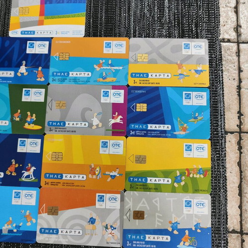 Phone cards Olympic Games Athens 2004 used, set of 24