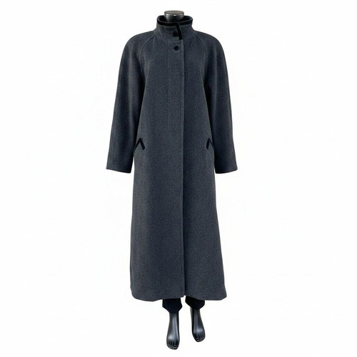 Petite Mademoiselle wool with cashmere coat like new, gray and black, size XL