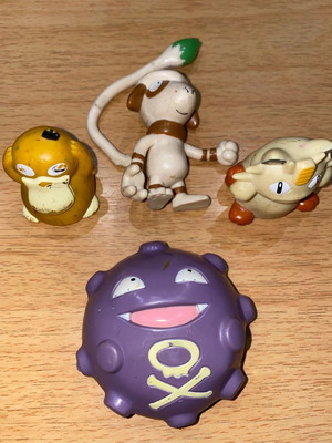 Pokémon φιγουράκια μεταχειρισμένα, πακέτο με Meowth, Psyduck, Smeargle