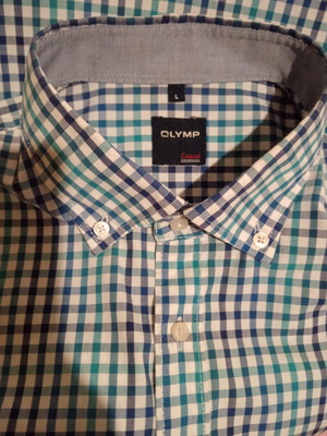 Olymp Casual shirt size L, like new, 100% cotton, multicolor