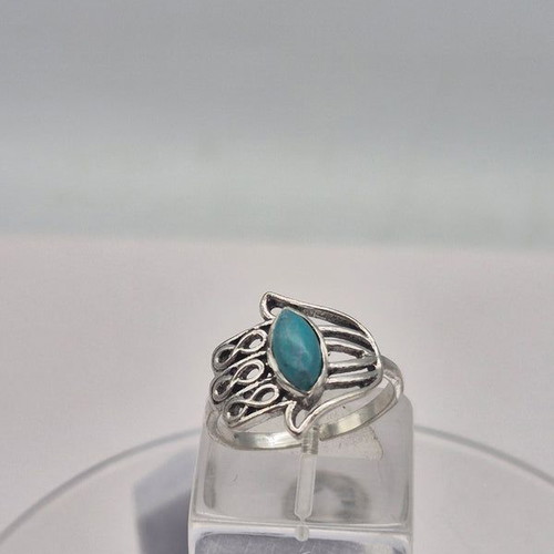 Turquoise Silver Plated Adjustable Ring new