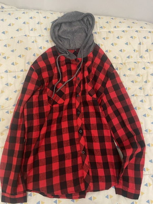 Shirt jacket with hood XL new