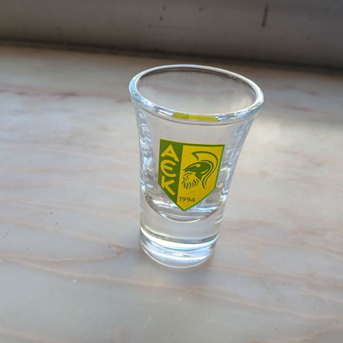 AEK Larnacas shot glass new