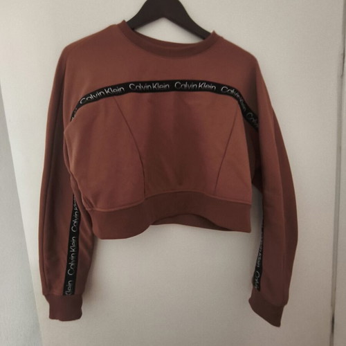 Calvin Klein crop top, brown, size large