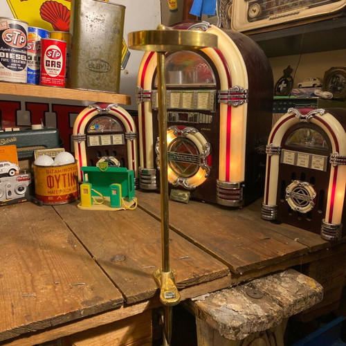 Bronze base with clamp used, height 45 cm