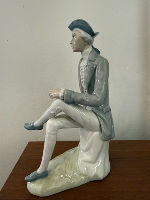 Porcelain handmade decoration like new, height 23 cm