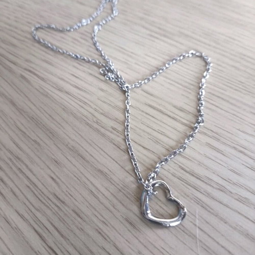 Kilkis heart-shaped necklace new, zinc alloy