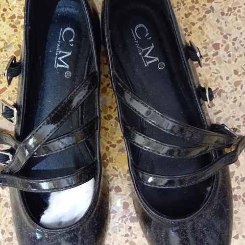 Bozikis ballet flats size 36 black like new with 3 straps