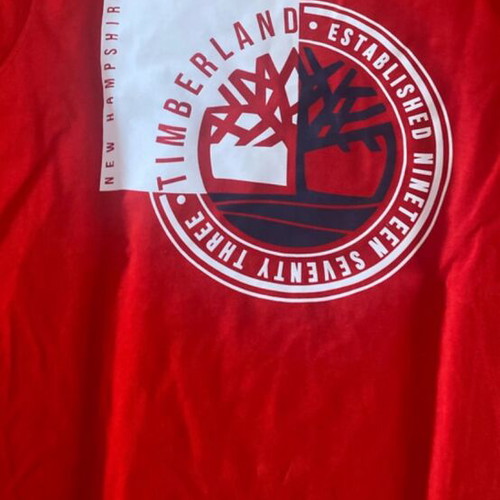 Timberland slim fit T-shirt with sleeves, red, size 164 cm