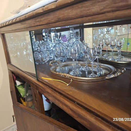 Restored 1950s buffet with marble top