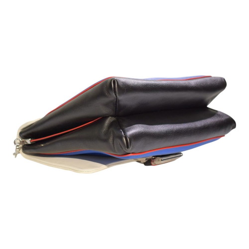Versace tricolor leather shoulder bag with Medusa metal logo