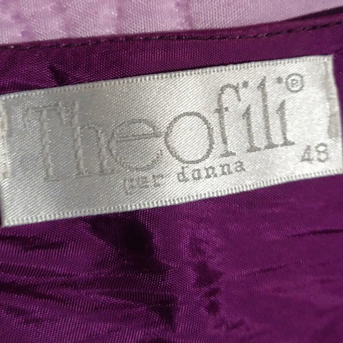 Purple Maxi Evening Dress Theofili Size L Like New