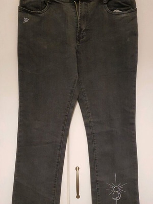 Handpainted denim vintage jeans black size XL