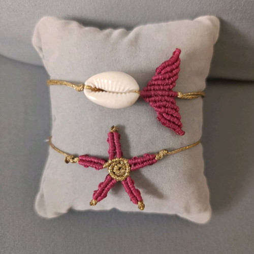 Macrame bracelet set new, handmade summer style