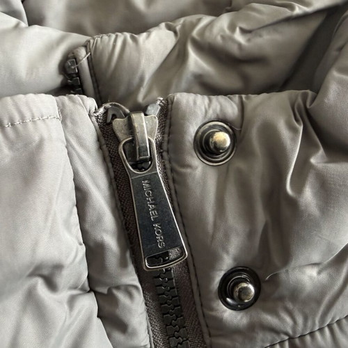 Michael Kors down jacket women's used, gray, size M