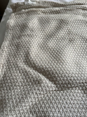 Gofis Home sofa throws like new, 100% cotton, beige, 1.8x2.5 m, set of 2