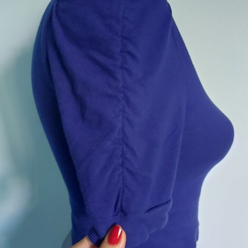 Ambiance apparel women's branded top with puff sleeves like new