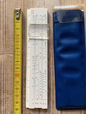Logarithmic slide rule used