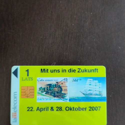 Latvian phone card used, pack of 75