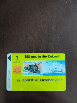 Latvian phone card used, pack of 75
